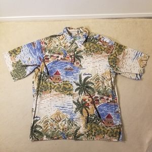 Reyn Spooner "Avalon" White Short Sleeve Shirt